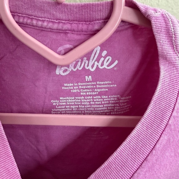 Barbie Light Pink Cropped Tee - Picture 4 of 5